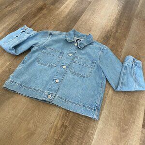 Gap Denim Jacket Jean Jacket Cropped Women's XS Vintage 60s 70s Retro Style